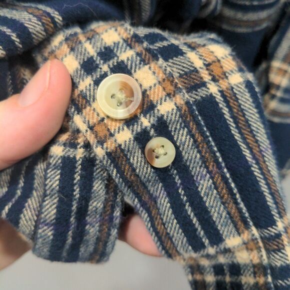 Red Head Brand Mens Button Up LS Flannel Size L Navy Outdoors Casual Bass Pro - Picture 9 of 12